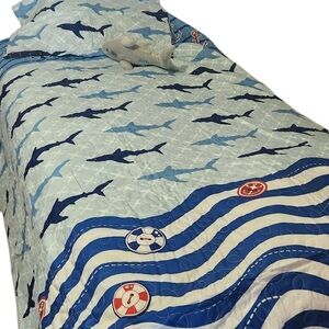 Blue Shark Comforter Set